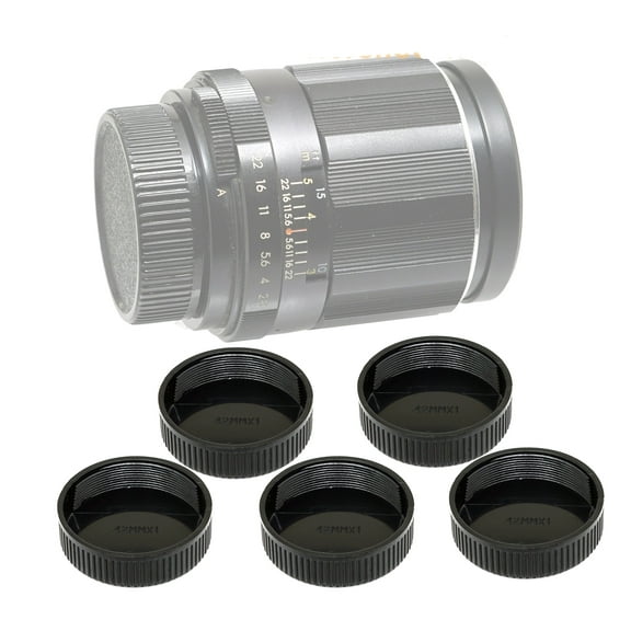 (5 Packs) Fotasy Lens Rear Caps for M42 42mm Screw Mount Lens, M42 Lens Cap, M42 Lens Rear Cap, 42mm Screw Mount Lens Cap, M42 End Cap, fits Pentax Takumar /MamiyaSekor/ Helios M42 Lens