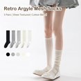 thumbnail image 2 of CoCoMangos Women's Sheer Slouch Knee High Socks Argyle Pattern Calf Boot Stockings, 2 of 7