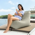 thumbnail image 2 of Jaxx Ponce Nautical Edition - Bean Bag Chair for Boat, Yacht & Watersports - Marine Vinyl, Mineral Gray, 2 of 4
