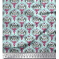thumbnail image 1 of Soimoi polyester Crepe Fabric Moroccan Damask Decor Fabric Printed Yard 52 Inch Wide, 1 of 3
