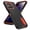 Black+Orange, variant on for Motorola Moto G (2025) Case with Built in Kickstand, Shockproof/Dustproof/Drop Proof Military Grade Non-Slip 3-Layer Silicone PC Protective Cover, Darkpurple+Pink