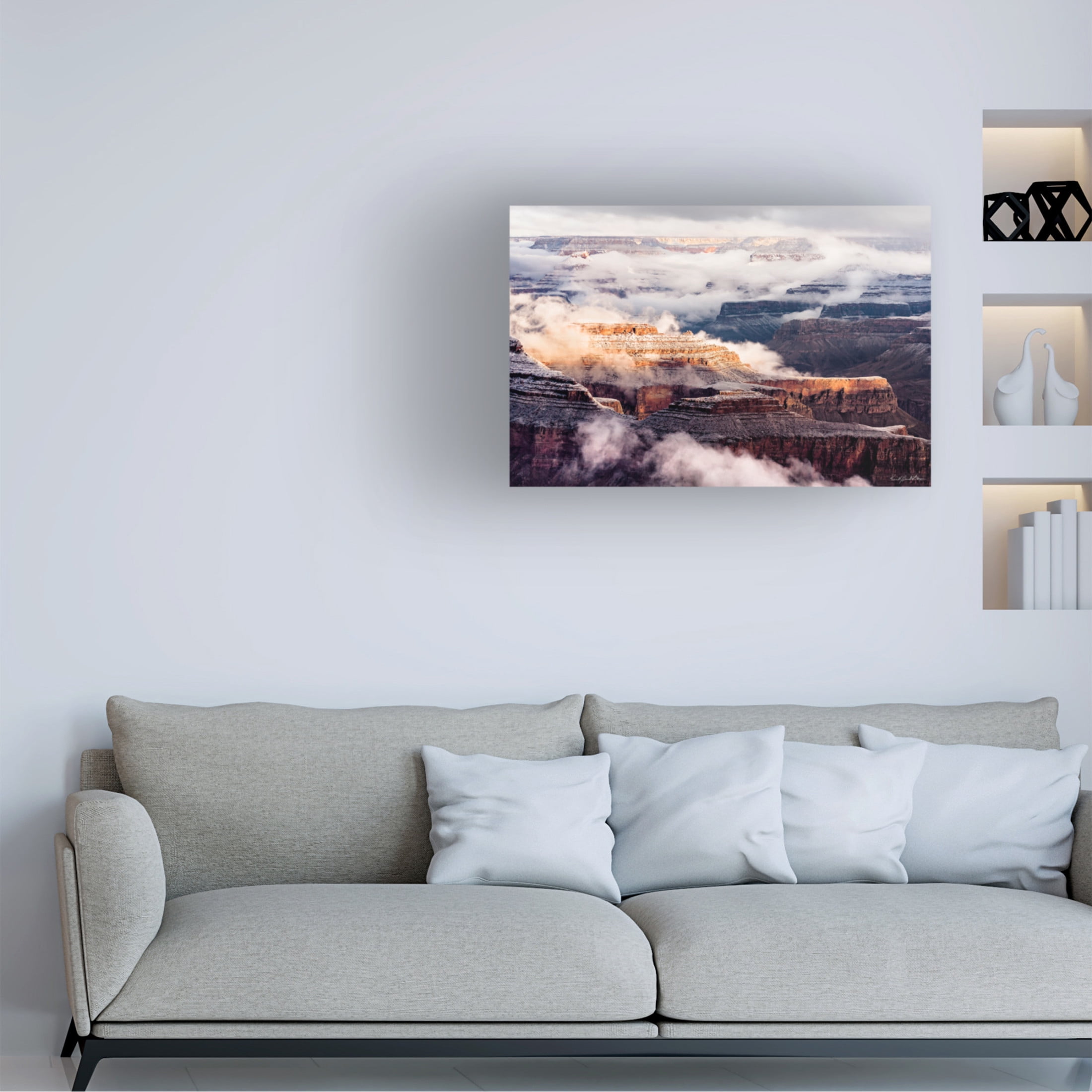 Canvas Wall Art - Kent Burkhardsmeier 'Grand Clouds' Wall Art for Living Room, Bedroom, or Office Décor by Trademark Fine Art - 32 x 22 Inches