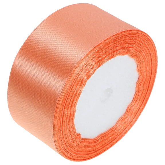 ORDDIART Orange Polyester Ribbon Roll 1 Piece 2200x4cm for Wedding Invitations, Bridal Bouquets, and Craft Projects