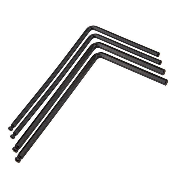 4 piezas Yootones 4 mm/5 mm llave para alma de guitarra llave Allen herramienta extremo de bola compatible con ajuste de varilla de armadura de guitarra acústica Martin y ajuste de armadura profunda o
