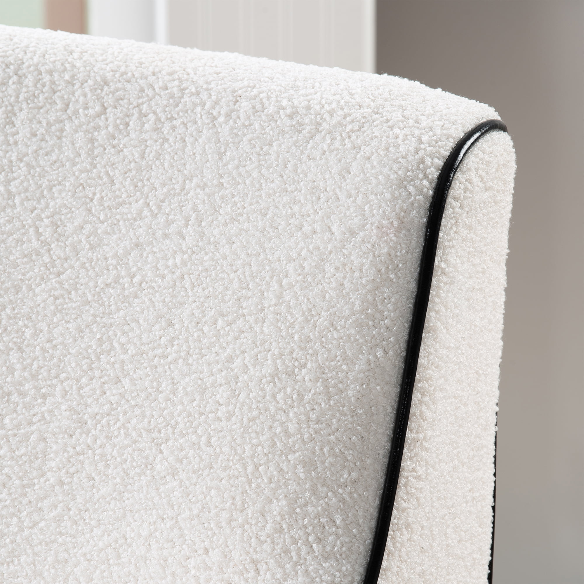 YYAo Modern Accent Chair, Teddy Velvet Upholstered Armchair for Living Room Bedroom Small Spaces, White YYAo Modern Accent Chair, Teddy Velvet Upholstered Armchair for Living Room Bedroom Small Spaces, White