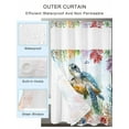 thumbnail image 2 of No Hook Cloth Fabric Shower Curtain with Snap in Liner, Sea Turtle Coastal Waterproof Shower Curtains Set with See Through Top Window, Blue Nautical Summer Beach Ocean Bath Curtains Shower 72"x84", 2 of 6