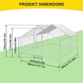 thumbnail image 2 of Large Metal Chicken Coop with Waterproof and Anti-UV Cover, Walk-in Poultry Cage, Chicken Pen, Outdoor Chicken Run for Backyard Farm Use, 2 of 8