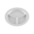 thumbnail image 2 of G.E.T. Heavy-Duty 3 Compartment Plastic Divided Compartment Plates, Deep Sided, 11", White (Set of 4), 2 of 2