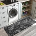 thumbnail image 3 of Black Paisley and Floral Pattern Kitchen Rug Mat,Kitchen Runner Rugs Non Skid Washable,Decorative Kitchen Floor Mats for Kitchen,Sink,Laundry,17"x47.2", 3 of 7