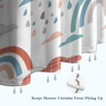 thumbnail image 6 of White Boho Bohemia Rainbow Clouds Sun Pattern Shower Curtain 84"x72" ,Bathroom Decorative Shower Curtains Set with 12 Hooks,Modern Waterproof Washable Shower Curtain, 6 of 6