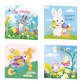 thumbnail image 1 of Cuadros Decorativos 4 Uds. De tarjetas de felicitación de Pascua con pintura de diamantes, Kits de festivales de tarjetas postales de cumpleaños DIY Ehuebsd Nuevos Originales, 1 of 9