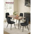 thumbnail image 1 of VASAGLE Dining Chairs, Set of 4 Dining Room Chairs, Metal Frame, Adjustable Feet, Easy to Clean, Glacier-Textured Synthetic Leather, for Kitchen, Ink Black, 1 of 6