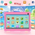 thumbnail image 5 of Peicheng Tablet for Kids, 10" Android 15 Kids Tablet with EVA Case, Parental Control Pre-Installed Education Apps, 6(2+4)GB RAM 32GB Storage 6000mAh WiFi 6, Front 2MP+Back 8MP Dual Cameras - Pink, 5 of 7
