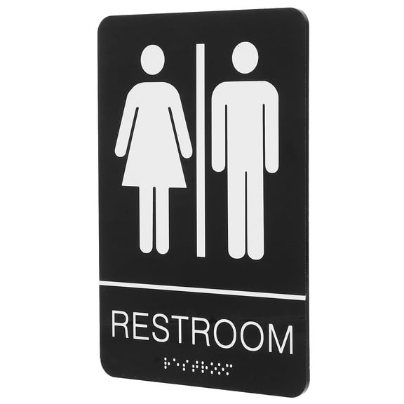 Restroom Sign Acrylic Restroom Bathroom Sign Unisex Restroom Corridor Sign (Men, Women)