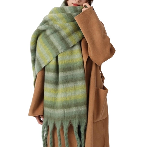 Bufanda cálida de invierno for mujer, chal largo, bufandas grandes, bufandas gruesas for clima frío, bufandas grandes y gruesas de gran tamaño.