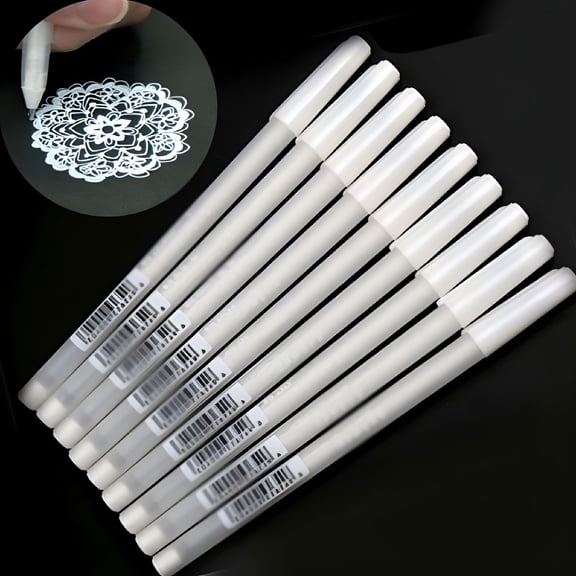 CCOCC White Gel Ink Pen, Archival Fine Tip Sketching Drawing Tool