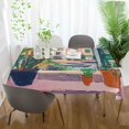 thumbnail image 3 of Yayeee Tablecloths 60" x 108" Rectangle Wrinkle Resistant Party Table Cover, Window Scene, 3 of 8