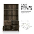 thumbnail image 3 of Furniture of America Cadena Multi-Storage Bookcase, Reclaimed Oak, 3 of 12
