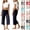 19# Navy, variant on Fold over Gaucho Pants for Women Wide Leg Coral Capri Pants Elastic Low Waisted Yoga Leggings Stretchy Summer Casual Culottes Navy XXL