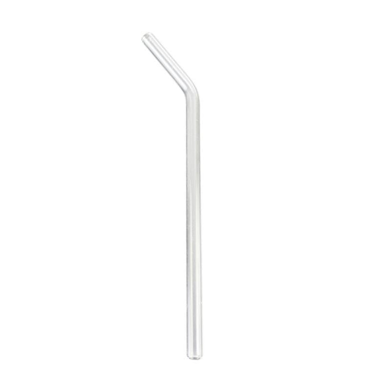 9 colors Heat And High Temperature Resistant Glass Straw 8mm*18cm Elbow High Borosilicate Glass
