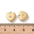 thumbnail image 3 of 10pcs 304 Stainless Steel with Rhinestone Pendants Heart golden 11.5x11x4mm Hole: 1.4mm, 3 of 3