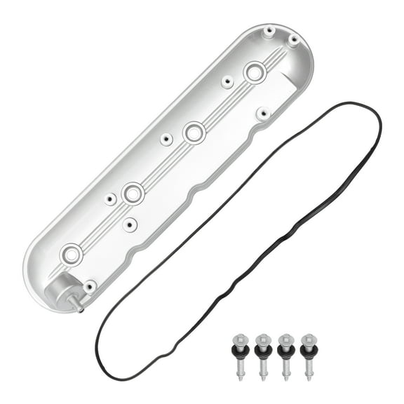 Unique Bargains Left Side Engine Valve Cover with Gasket No.12570427 for Chevrolet Tahoe 2000-2008 Aluminum Alloy 1 Set
