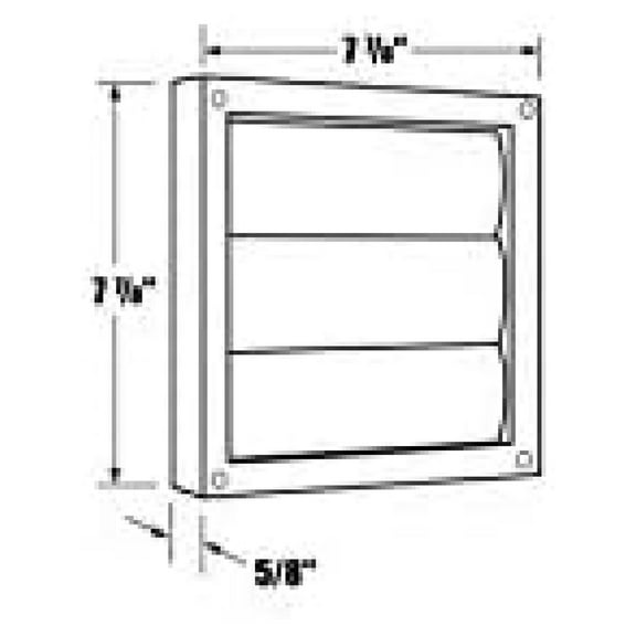 6 Inch Dryer Vent Cover - Heavy Duty Plastic Louvered Vent with Guard - Universal Stove Vent Cover 6" - 7-7/8" Outside Dimension, 5/8" Depth, Polypropylene