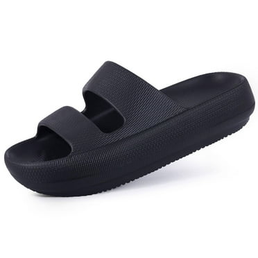Litfun Cloud Slide Sandals for Women Soft Recovery Shower Shoes Orthopedic Slides with Arch Support, Black