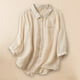 thumbnail image 1 of Ichuanyi liquidación de mujeres color de moda casual mangas largas botones camiseta de lino blusa blusa ICHUANYI WER2023082206222, 1 of 4