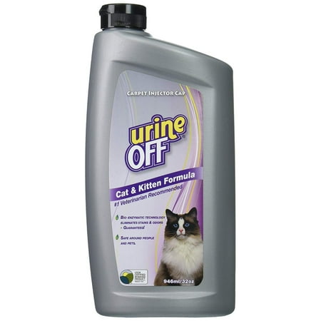 Urine Off Odor and Stain Remover for Cat and Kitten, 32-Ounce Injector Cap, Comes with Urine Off Odor and Stain Remover for Cat and Kitten, 32-Ounce.., By (Best Way To Get Rid Of Cat Urine Odor)