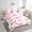 Pink, variant on Erosebridal Cute Bow Bed in a Bag Twin size, Princess Ribbon Bed Set, Cute Stripes Reversible Bedding Twin Size, Breathable Room Decor, 7 Pieces