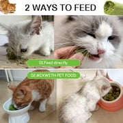 HavenJanny 50g Freeze-Dried Chicken Cat Grass Teething Stick - Edible Cat Treats for Teeth Cleaning & Hairball Removal