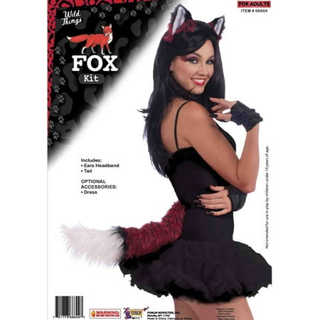Fox Ears and Tail Set Adult Halloween Accessory