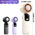 thumbnail image 3 of Handheld Fan with Ice Cooler, Portable USB Rechargeable with 100 Speeds, LED Display, Foldable Mini Hand Held fans, Up to 14Hrs Cooling for Travel Outdoor Home Office Bedroom, 1pcs, 3 of 9