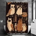 Cute Owls Shower Curtain Set for Bathroom