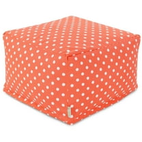 Majestic Home Goods Ottoman Pouf Ikat Dot Orange