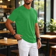 thumbnail image 5 of Domzest Short Sleeve T-Shirts Mens Breathable Strechy Crew Neck Shirt Summer Moisture Wicking Workout Shirts for Jogger, Gym & Outdoor Green 3XL, 5 of 6