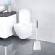 thumbnail image 5 of Cepillo de baño de pelo suave con cabezal redondo, para uso doméstico, con mango largo y base, ideal para limpieza de baño., 5 of 7