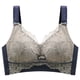 thumbnail image 5 of Sujetador de látex fino con encaje en contraste de color, sin aro de acero, pecho grande, ropa interior pequeña, ajustable para mujer, 5 of 5