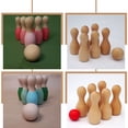 thumbnail image 3 of FONDOTIN 1 Set Tabletop Mini Bowling Game Beige Round Ball for Family Games and Indoor Activities, 3 of 8