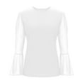 thumbnail image 5 of BLVB Womens 3/4 Sleeve Sparkle Mesh Top Blouses Casual Shirts Crewneck Glitter Night out Tops for Elegant Evening, 5 of 7