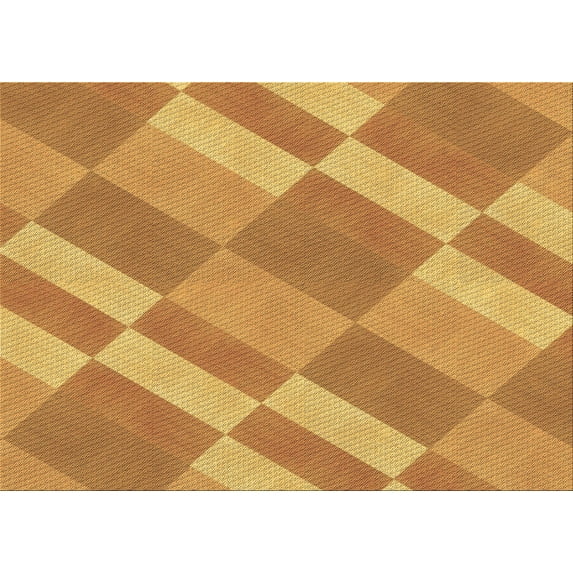 Ahgly Company Machine Washable Indoor Rectangle Transitional Sedona Brown Area Rugs, 6' x 9'
