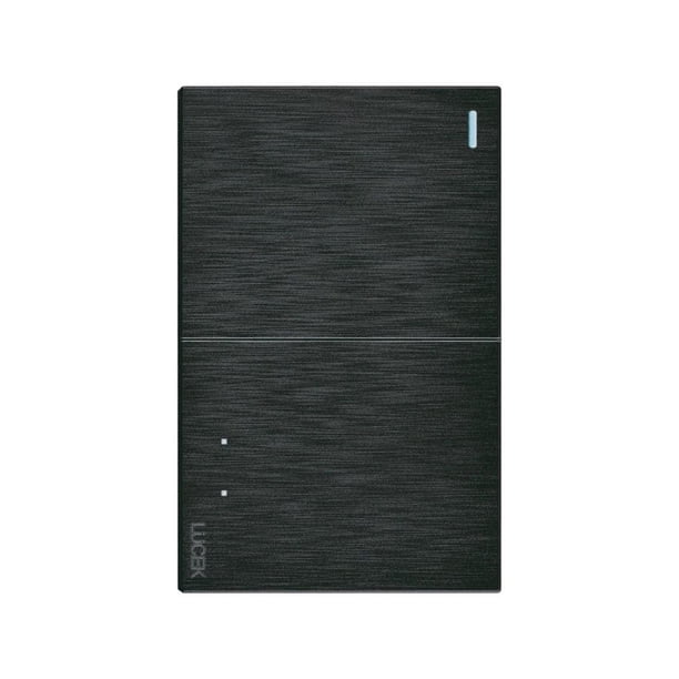Placa 1 Apagador Sencillo Y 1 De Escalera Lucek Flat Pack 6 negro
