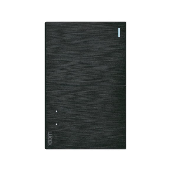 Placa 1 Apagador Sencillo Y 1 De Escalera Lucek Flat Pack 6 negro