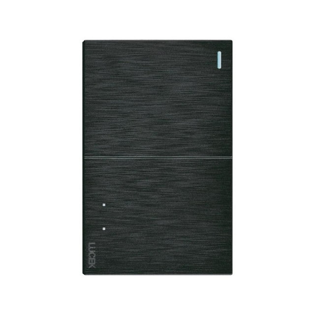 Placa 1 Apagador Sencillo Y 1 De Escalera Lucek Flat Pack 6 negro