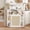 White, variant on Farmhouse Corner Cabinet with 6 Cubby, Corner Bookshelf Storage Organizer for Living Room,Kitchen,Office, Dark Oak