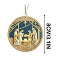 thumbnail image 5 of CuiLiyq Nativity Scene Ornaments, Gifts Boxed Keepsake Christmas Tree Nativity Scene Hanging Ornaments, The Birth of Jesus Decor, Religious Gifts for Christian and Family (3.1 Inch, Acrylic), 5 of 6