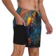 thumbnail image 2 of Balery Neon Seahorse Underwater Realm Bañador para hombre, shorts de playa de secado rápido con entrepierna y forro de compresión-3X-Large, 2 of 6