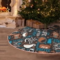 thumbnail image 5 of Xecao Coffee Lover Print Pattern Christmas Tree Skirt Round Xmas Tree Mat Base Cover for Holiday Home Decorations-48", 5 of 6