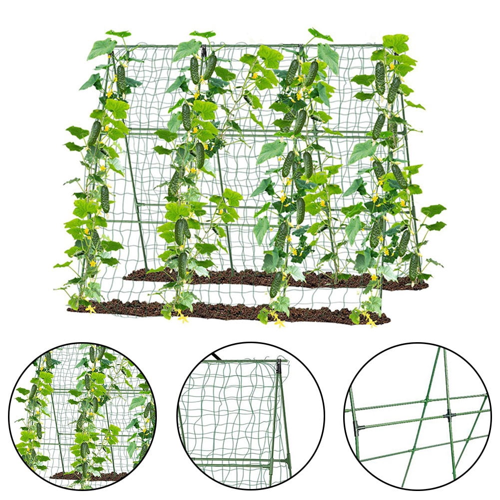 Cucumber Trellis for Raised Bed A-Shape Garden Trellis for Climbing Plants